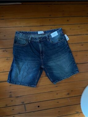 Classic Men’s Dark Blue Denim Jean Shorts